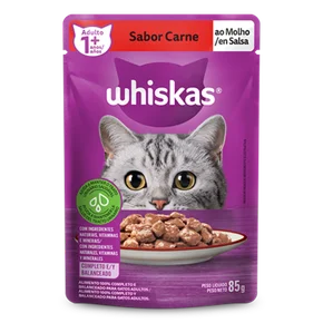 alimento umido sache adulto carne ao molho 85g frente